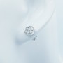 Earrings in 18 kt White Gold with Certified Diamonds - Model (Ufo)