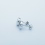 Earrings in 18 kt White Gold with Certified Diamonds - Model (Ufo)