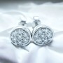 Earrings in 18 kt White Gold with Certified Diamonds - Model (Ufo)