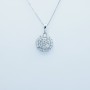 Collana Ciondolo in Oro Bianco 18 kt con Diamanti Certificati - (Disco)