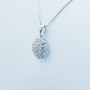 Collana Ciondolo in Oro Bianco 18 kt con Diamanti Certificati - (Disco)
