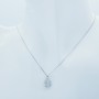 Collier Pendentif en Or Blanc 18 Carats avec Diamants Certifiés - (Disque)