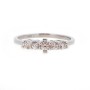 VERETTA ring in rhodium silver with Zircon diamonds-version 1
