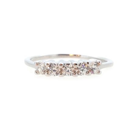 VERETTA ring in rhodium silver with Zircon diamonds-version 2