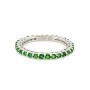 Eternity ring in silver with emeralds