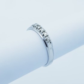 Bague Veretta en Or 18kt avec 5 Diamants Certifiés 0.15 ct Total-Modèle (Flipper)