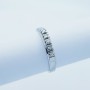 Anello Veretta in Oro 18kt con 5 Diamanti Certificati 0.15ct Totali - Modello (Flipper)