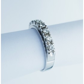 Bague Veretta en Or 18kt avec 7 Diamants Certifiés 0.35 ct Total-Modèle (Flipper)