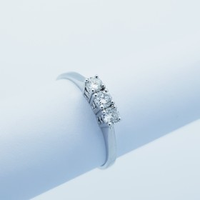 Trilog Anello ring in 18kt Gold with Diamonds Certified 0.15 ct Total - Model (Galaxy