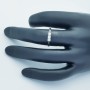 Bague Trilog Anello en Or 18kt avec Diamants Certifiés 0,15 ct Total-Modèle (Galaxy