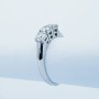 Anello Trilogy in Oro 18kt con Diamanti Certificati 0.60ct Totali - Modello (Galaxy)