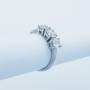 Bague Trilog en Or 18kt avec 1,50 ct de Diamants Certifiés au Total-Modèle (Amperon)
