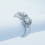 Bague Veretta en Or 18kt avec Diamants Certifiés 3.48 ct Total-Modèle (Lunar)
