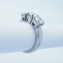 Anello Trilogy in Oro 18kt con Diamanti Certificati 1.50 ct Totali -Modello (Diamond)