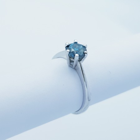 Anello Solitario con Diamante Certificato 0.80 ct - Modello (Celest)