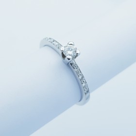 Solitaire Ring with Diamond Certificate 0.23 ct - Model (Elegant)