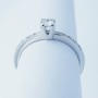 Anello Solitario con Diamante Certificato 0.23 ct Totali - Modello (Elegant)
