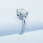 Anello oro Bianco 18kt con DIAMANTE 5.01 ct IGI F SI2 LASER INSCRIPTION - Modello (FABIA)