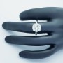 Anello oro Bianco 18kt con DIAMANTE 5.01 ct IGI F SI2 LASER INSCRIPTION - Modello (FABIA)
