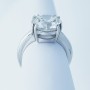 Anello oro Bianco 18kt con DIAMANTE 5.01 ct IGI F SI2 LASER INSCRIPTION - Modello (FABIA)