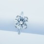 Anello oro Bianco 18kt con DIAMANTE 5.01 ct IGI F SI2 LASER INSCRIPTION - Modello (FABIA)