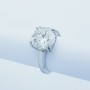 Anello oro Bianco 18kt con DIAMANTE 5.01 ct IGI F SI2 LASER INSCRIPTION - Modello (FABIA)