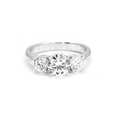 Anello Trilogy in Oro 18kt con Diamanti Certificati 1.50ct Totali - Modello (Ciclop)