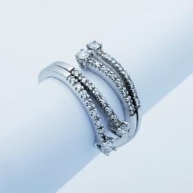 bague en Or 18 carats avec Diamants Naturels- (SUPER)