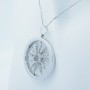 Sun pendant in 18 kt gold with diamonds