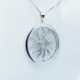 Sun pendant in 18 kt gold with diamonds