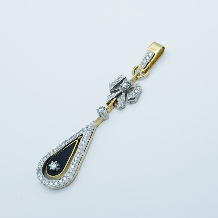 Ciondolo Onice e Diamanti - SCONTO 50%