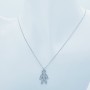 Pendant Necklace in 18 kt White Gold with Certified Diamonds-Model (Man)