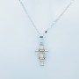 CROSS PENDANT IN 18 KT WHITE GOLD