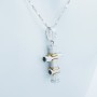 CROSS PENDANT IN 18 KT WHITE GOLD