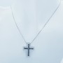 PENDENTIF CROIX EN OR BLANC 18 CARATS avec DIAMANTS CERTIFIÉS-Modèle (Mip)