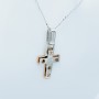 CROSS PENDANT IN 18 KT GOLD WITH DIAMOND