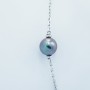 Collana di Perle Tahiti in Oro Bianco 18 kt - Lunghezza 44cm