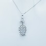 Collana Ciondolo in Oro Bianco 18kt e Diamanti Certificati - Modello (Ananas)