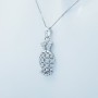 Collier Pendentif en Or Blanc 18kt et Diamants Certifiés-Modèle (Ananas)