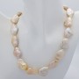 FIL DE PERLES BIWA AU JAPON SCARAMAZZE ROSE SAUMON 15-18 MM GÉANTS CARATS HORS 60%