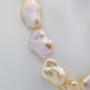 FILO PERLE GIAPPONE BIWA SCARAMAZZE ROSA SALMONE DIAMETRO da 15 a 18 mm