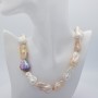 FIL DE PERLES BIWA AU JAPON SCARAMAZZE SAUMON ROSE MULTICOLORE CARAT
