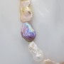 FIL DE PERLES BIWA AU JAPON SCARAMAZZE SAUMON ROSE MULTICOLORE CARAT