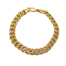 Grumette bracelet in 18 kt yellow gold and G VS diamonds