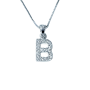NECKLACE WITH A SILVER LETTER AND DIAMON ZIRCONES