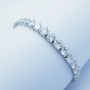 BRACELET TENNIS en ARGENT 925 RHODIÉ et OR BLANC