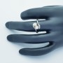 Anello con Diamanti Certificati 0.50 ct Totali - Modello (Gemelli)