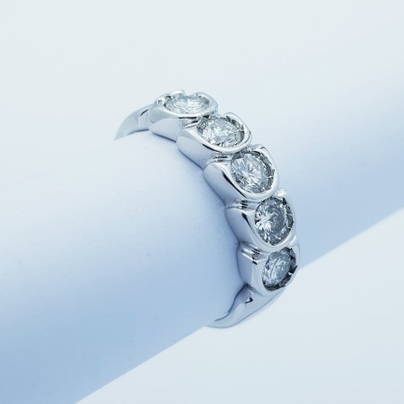 Bague Veretta en or 18kt avec diamants certifiés - Modèle (Caterpillar)