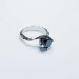 BAGUE SOLIDE avec DIAMANT Carats 1.45 Pureté VS Couleur NOIR