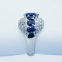 bague en Or 18 carats avec Saphirs et Diamants Certifiés-Modèle (Univers)
